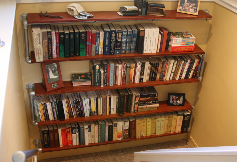 Wall Mounted Industrial Book Shelf