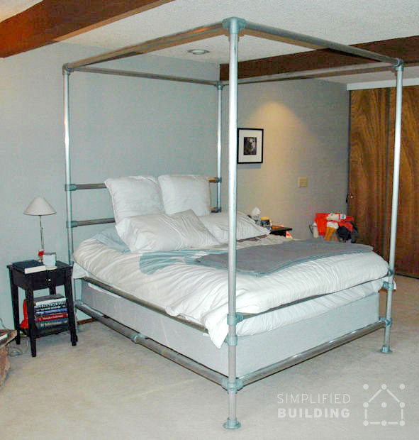 47 Diy Bed Frame Ideas Built With Pipe, How To Make Your Own Canopy Bed Frame