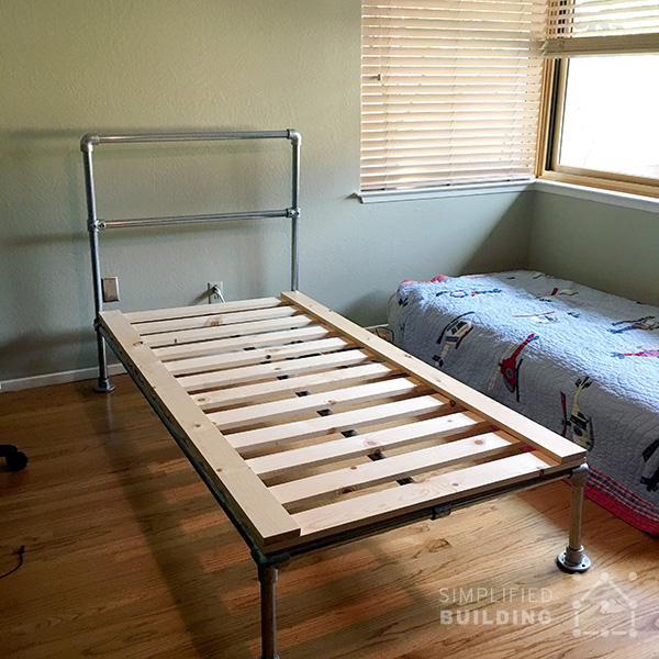 47 Diy Bed Frame Ideas Built With Pipe, Simple Twin Bed Frame Diy