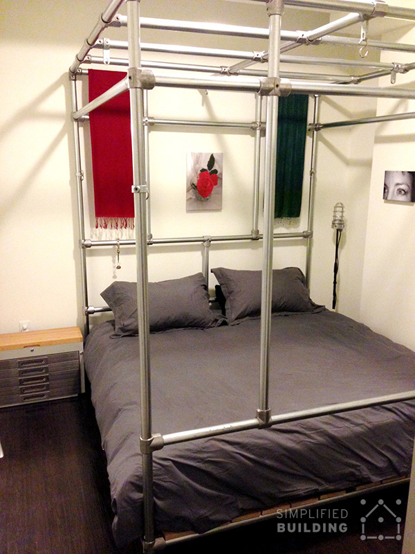 47 Diy Bed Frame Ideas Built With Pipe, Loft King Size Metal Bed Frames
