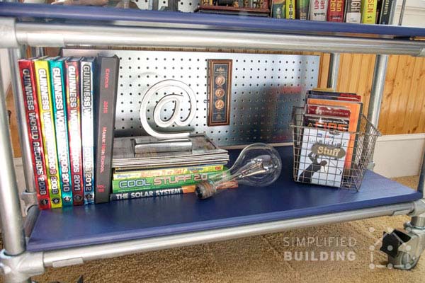 Diy Rolling Bookcase With Step By, Sliding Bookcase Diy Kit