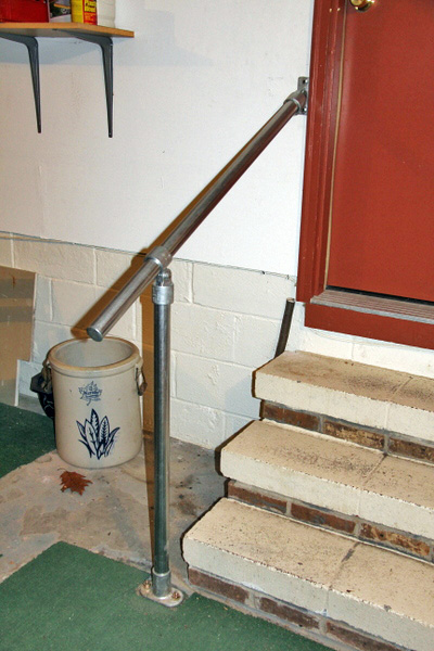 Corner Handrail For 1-3 Step Stairs Perfect Railing For 1-3 Garage Stairs Wall Handrail Indoor Or Outdoor Patio Or Interior Stairways