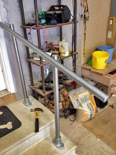 metal handrails for Concrete Steps