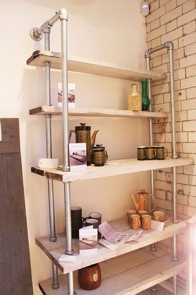 Shelf Ideas Built With Industrial Pipe