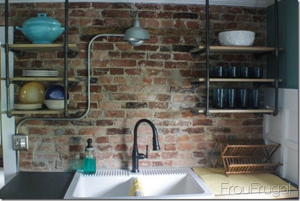 59 Diy Industrial Pipe Shelf Ideas, Galvanized Pipe Kitchen Shelves
