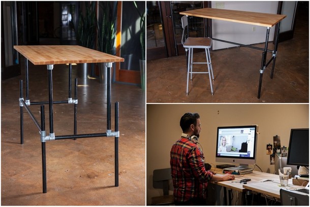 Adjustable Height Standing Desk, How To Make An Adjustable Height Table