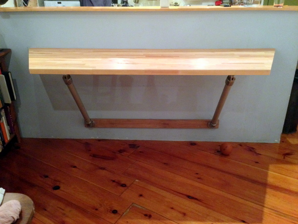 Butchers Block Wall Mounted Table