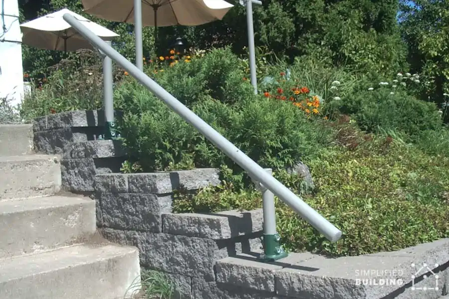 Retaining Wall Stair Handrail